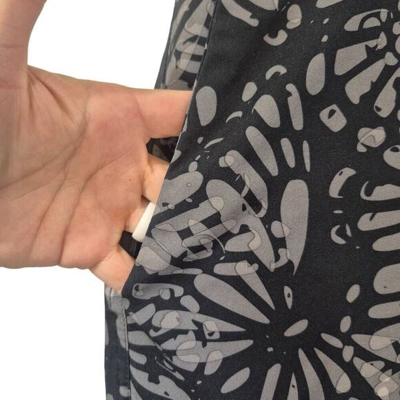 Rip Skirt Women's Shibori Charcoal Floral Poly/Spandex Wrap Skirt - Picture 3 of 14